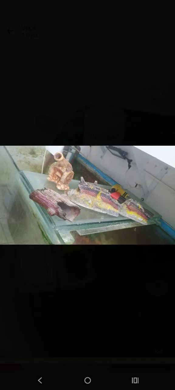 ENFEITE AQUARIO TUDO POR 50 SO DO BARCO PEGUEI 90 