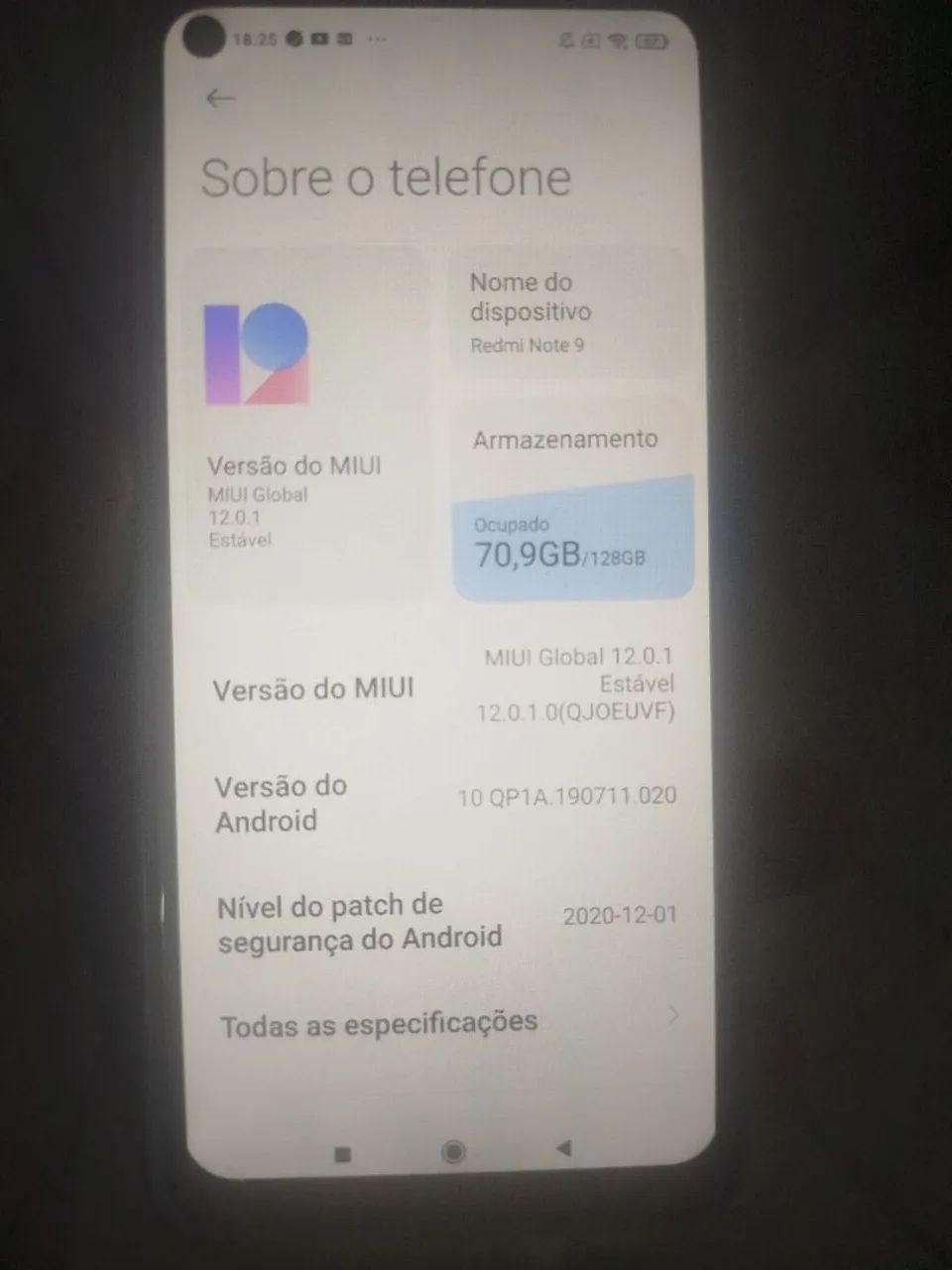 Celular redmi note 9 ,128gb e 4gb de ram  - Foto 4