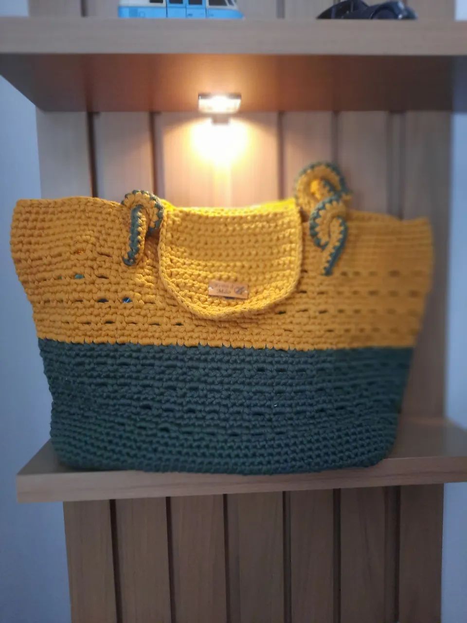 Bolsa de ombro em crochê artesanal. - Foto 2