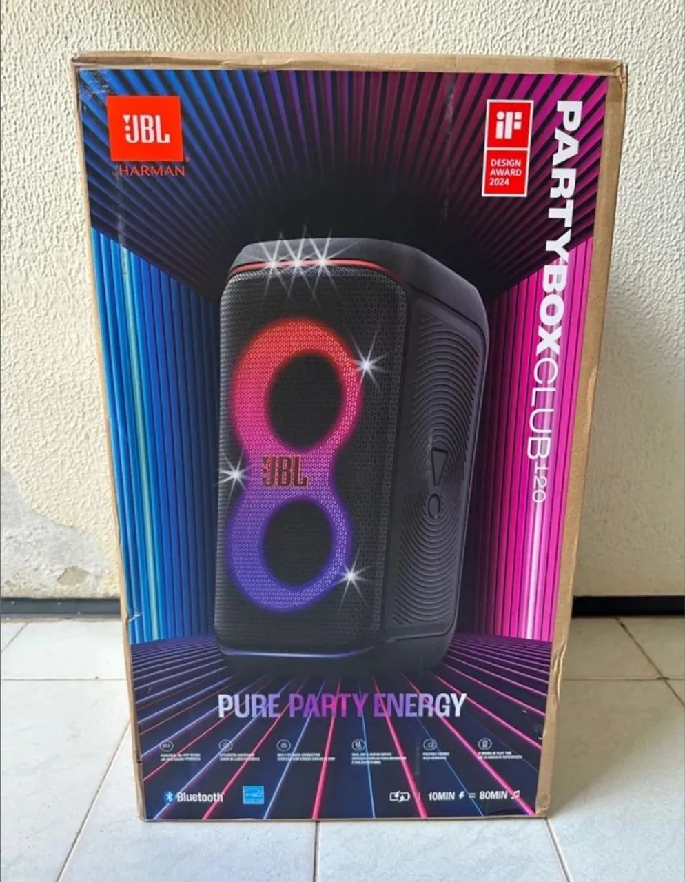 JBL partybox 120 lacrada com nota fiscal 