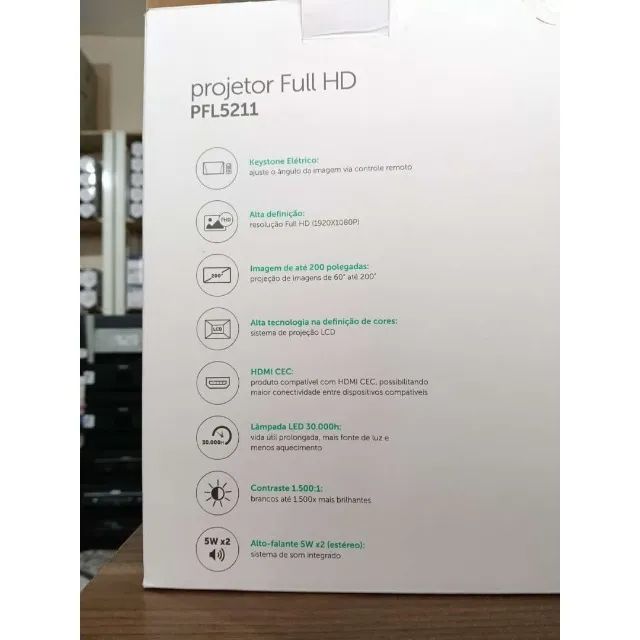 Projetor Intelbras Full HD PFL5211 - Ates 200 Polegadas (Na Caixa / Completo) - Foto 4