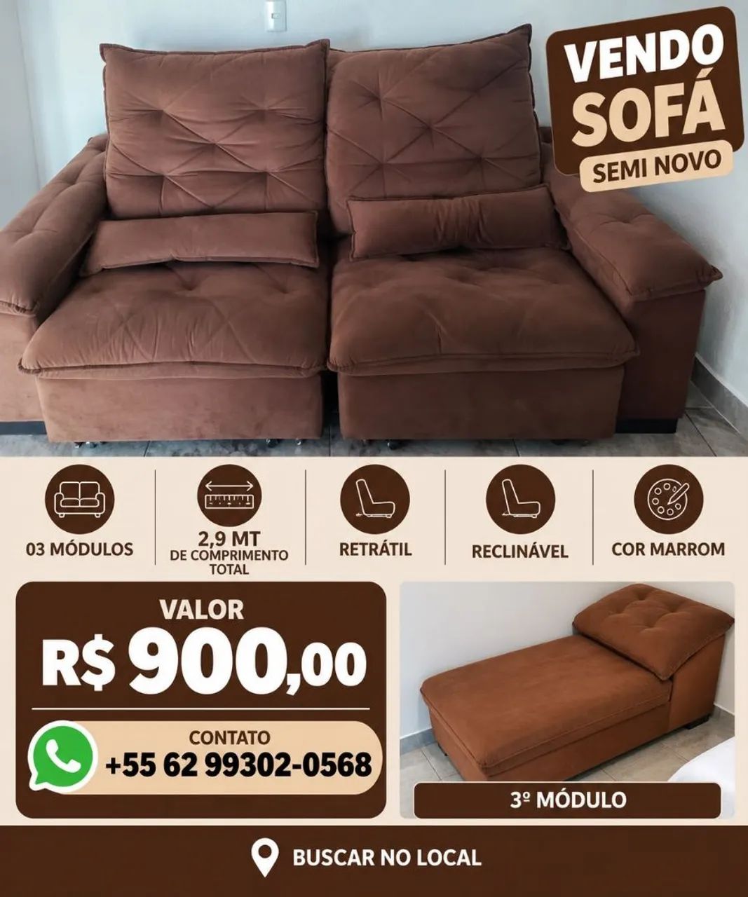 Sofá semi novo 