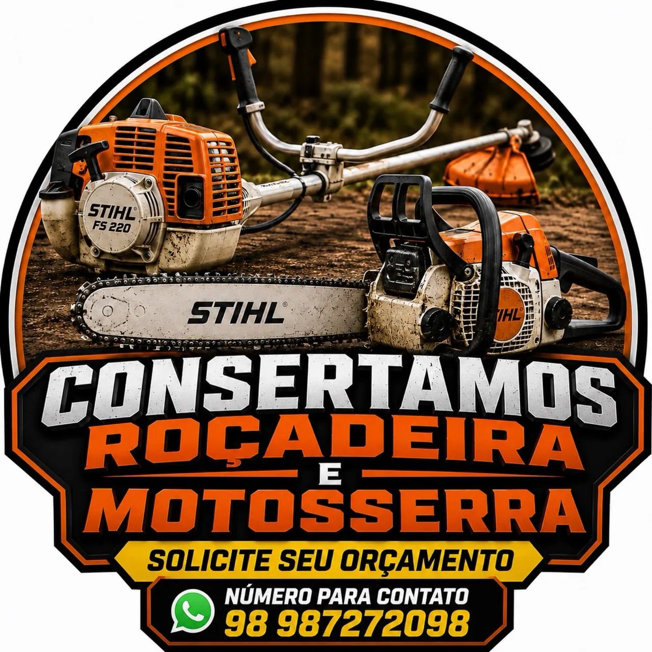 Conserte sua roçadeira ou motosserra com a gente 