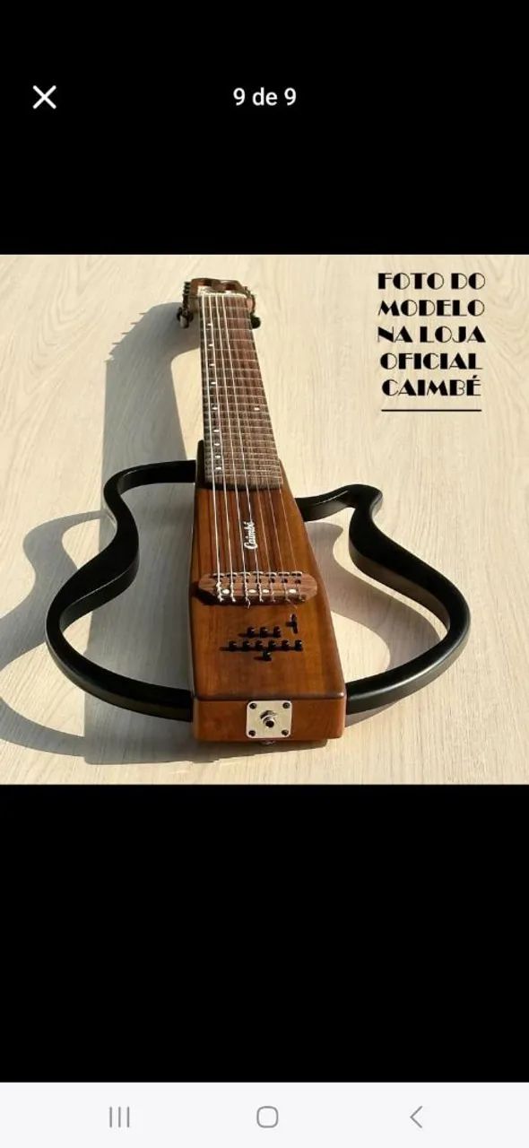 Violão Elétrico Caimbé 7 cordas vazado 
