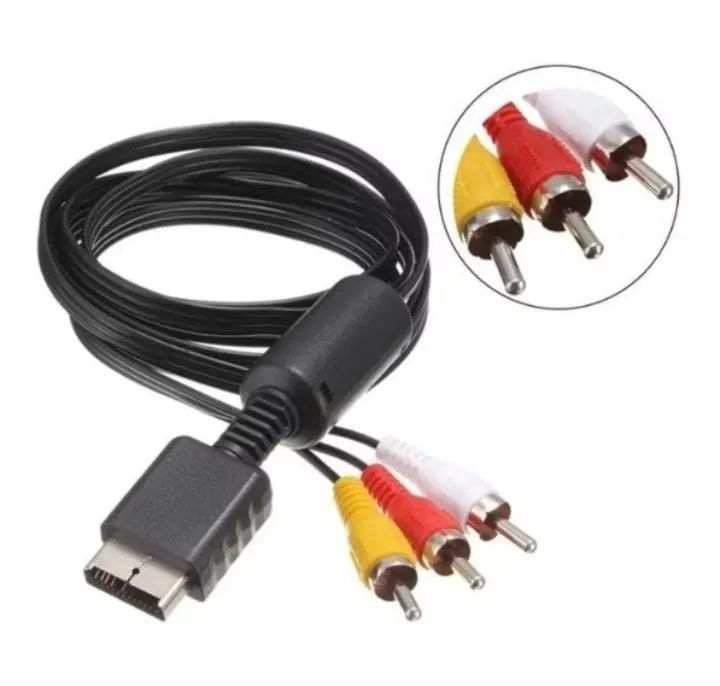 Cabo Av áudio e vídeo RCA para ps1, PS2, PS2. 1,50m
