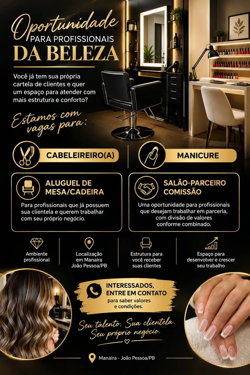 Cabelereiro (a) manicure 