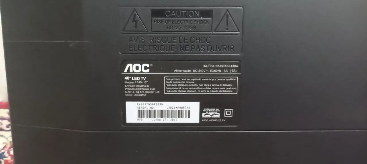 TV AOC 40" LED Full HD LE40H157 - Ótimo Estado - Foto 2