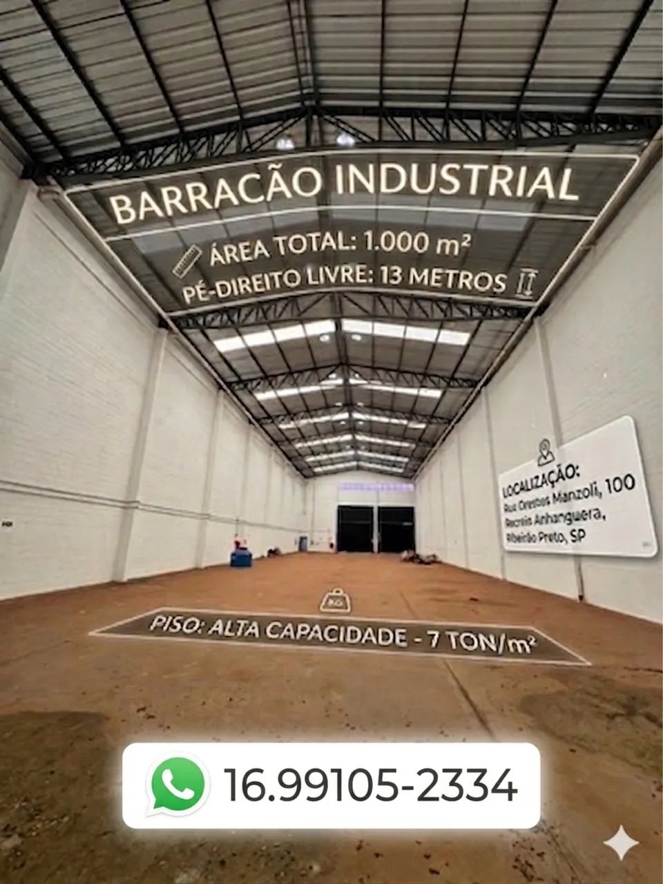 Barracão para locação direto com proprietário 