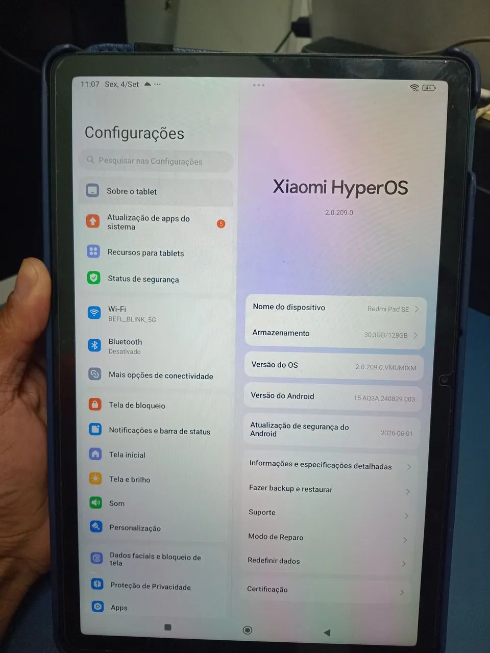 Tablet Xiaomi Redmi Pad SE 128GB - 6GB de RAM  Tela 11 com película e capa de proteção - Foto 3