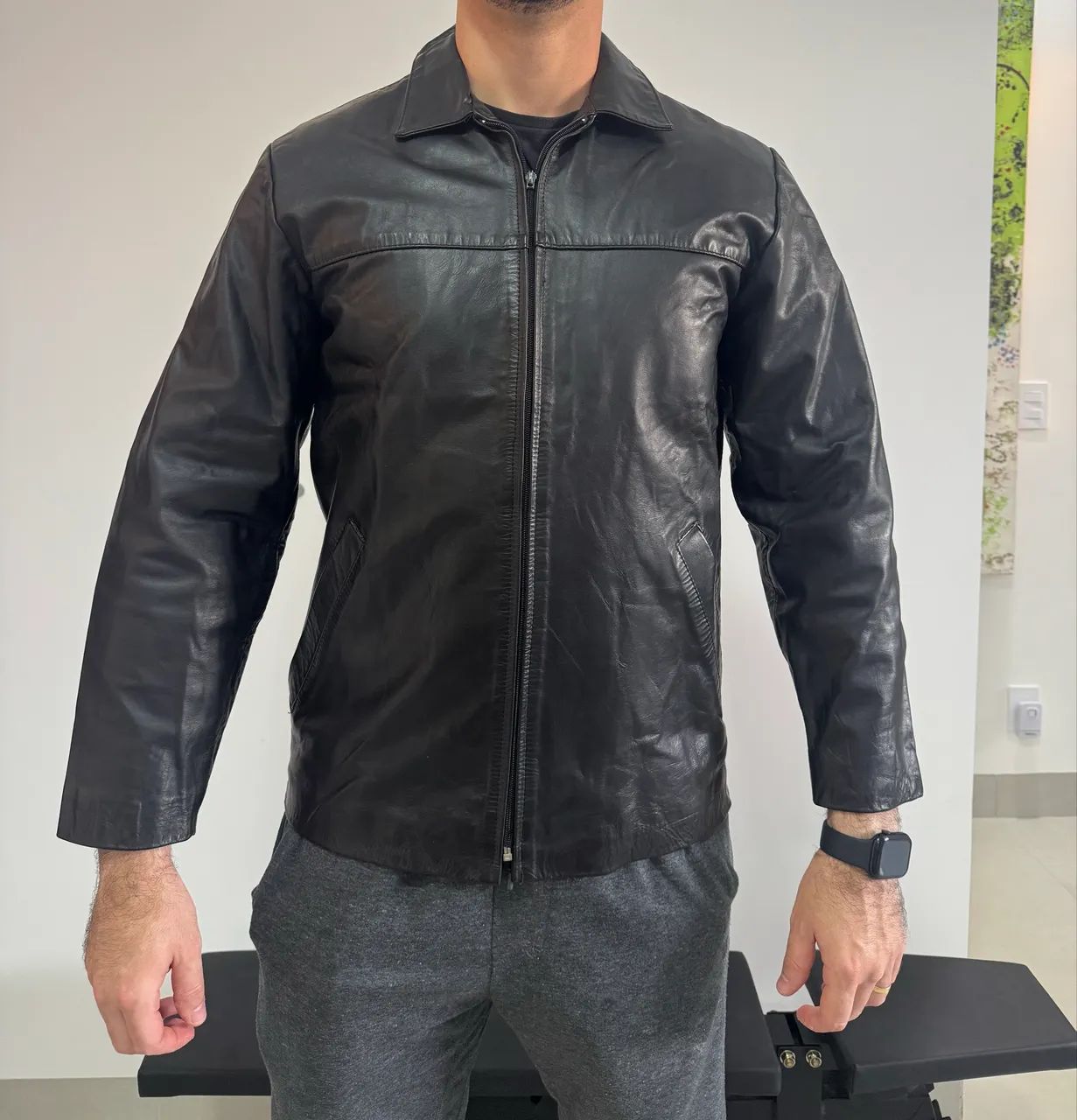 Jaqueta Masculina de Couro - Foto 4