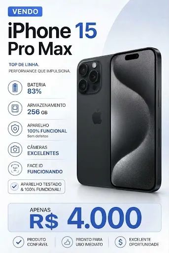 IPHONE 15 PRO MAX - Celulares e Smartphones - Vila Nova Savoia