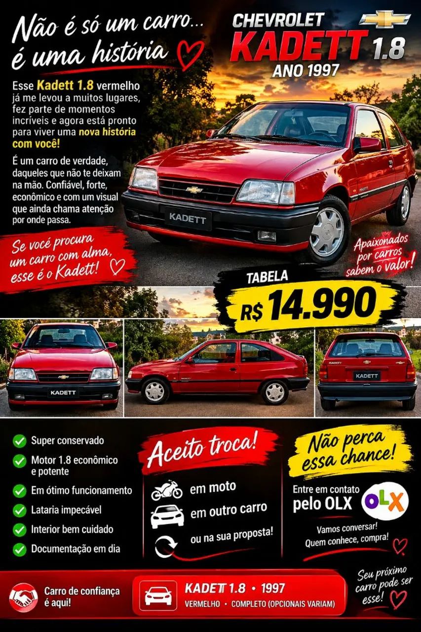 Chevrolet Kadett KADETT GL/SL/LITE/TURIM 1.8 1997