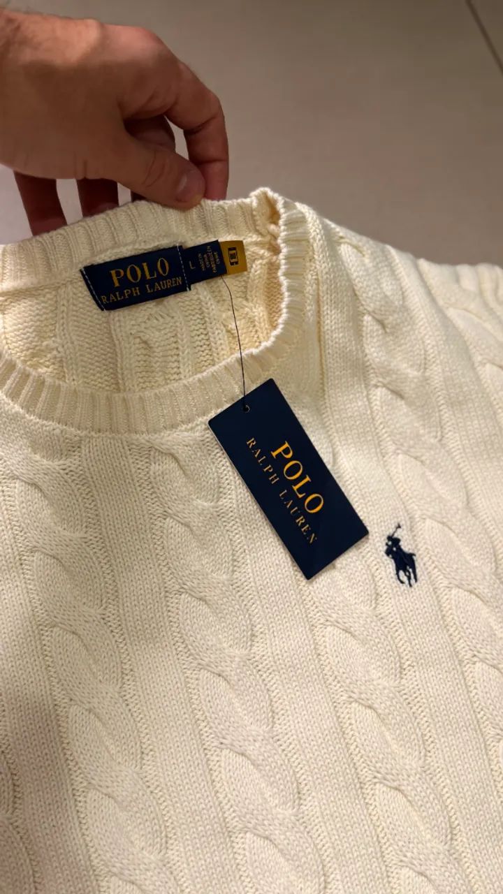 Suéter Ralph Lauren Bege - Tamanho G - Foto 3