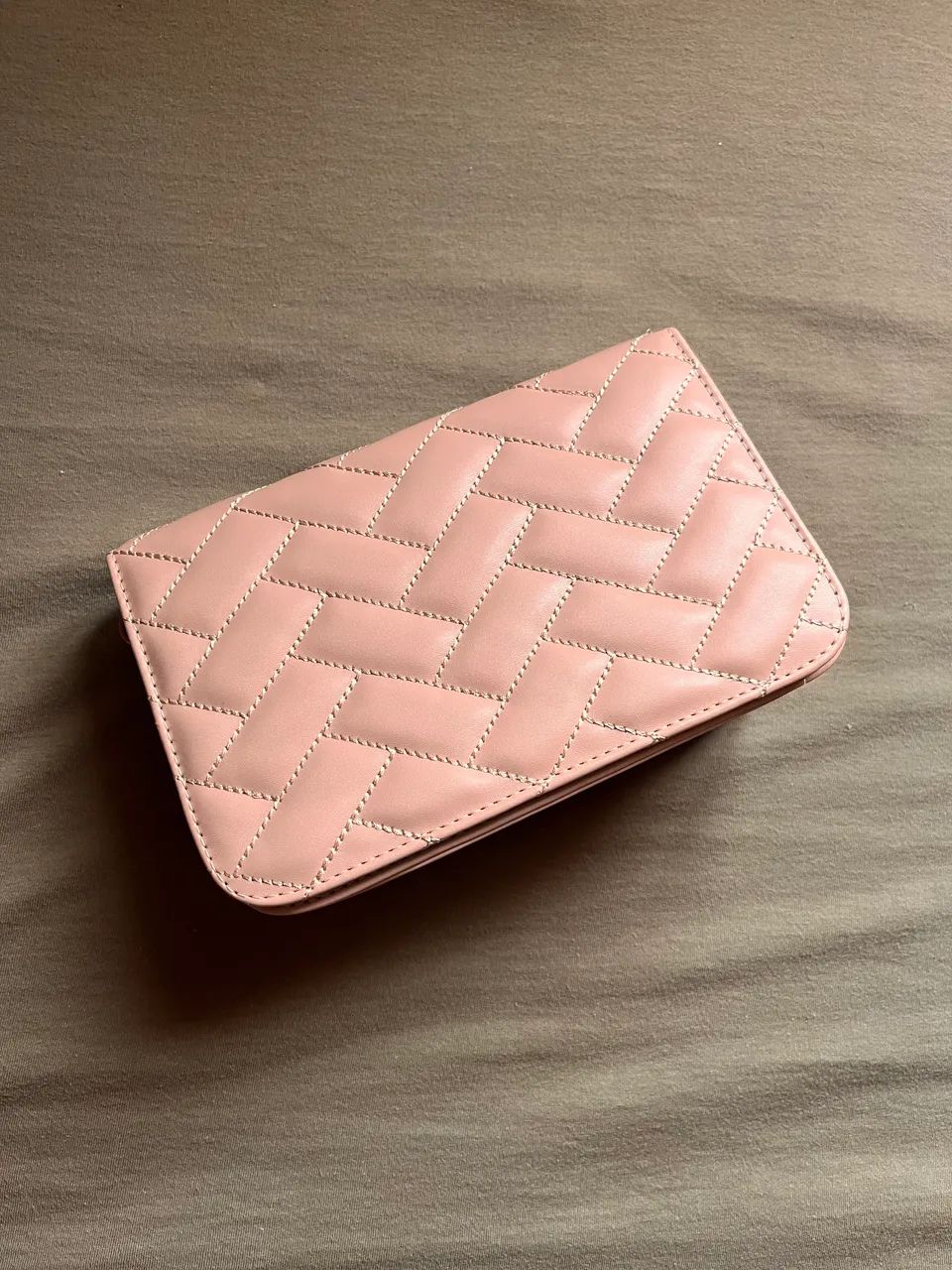 Bolsa de couro (rosa bebê) - Foto 4