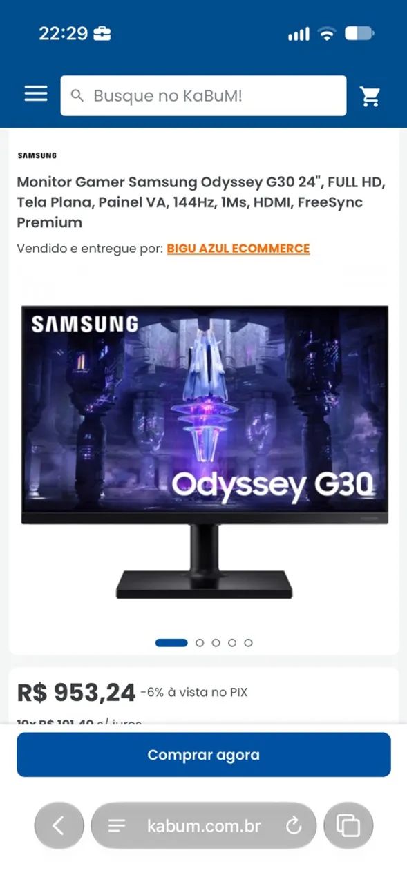 Monitor Gamer Samsung G30 144Hz - Foto 2