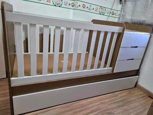 Berço Multifuncional com Bicama e Gaveteiro - Foto 4