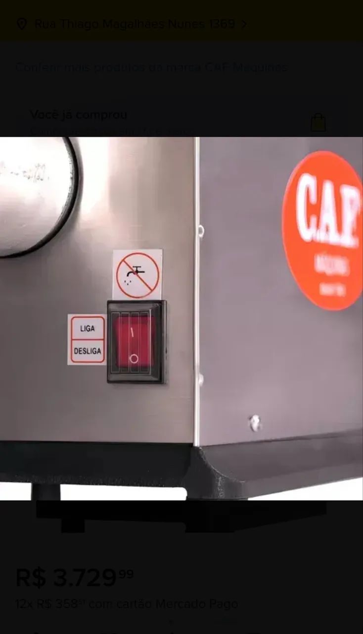 Moedor de carne novo, boca 22 marca Caf 220