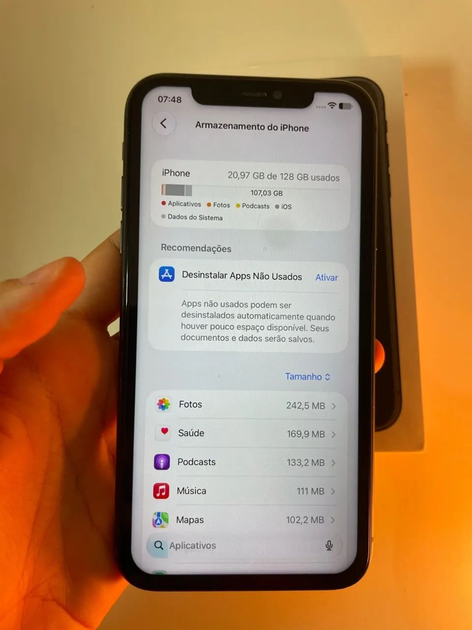 iphone 128gb com caixa - Parcelo - Foto 4
