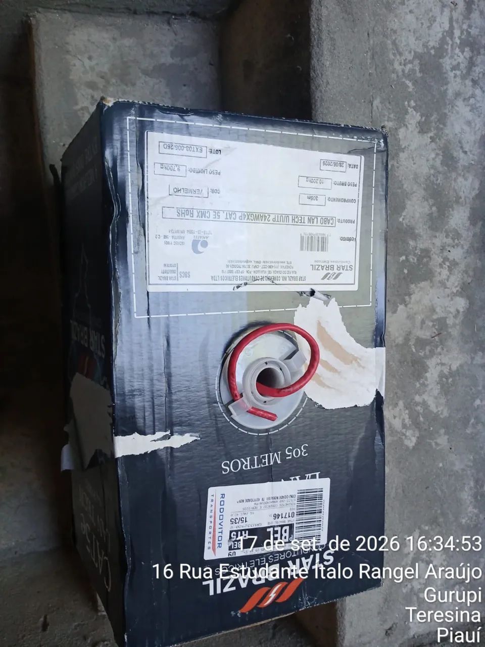 01 UMA CAIXA DE CABO CAT5E 100% 