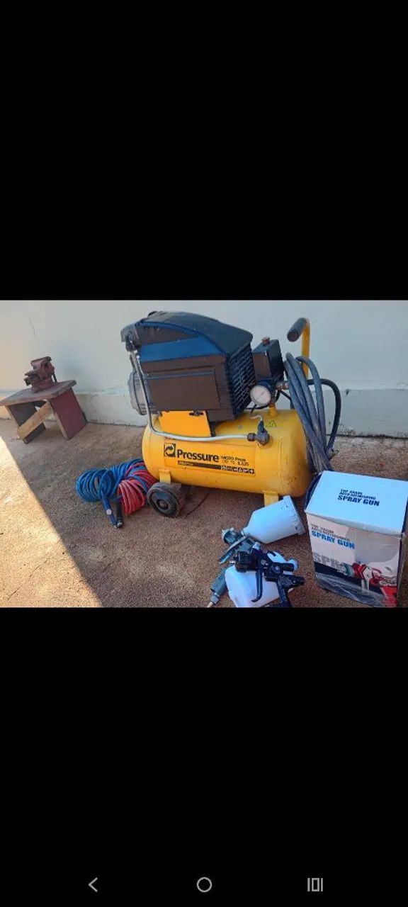 Compressor de ar 24L e pistola de pintura  - Foto 4