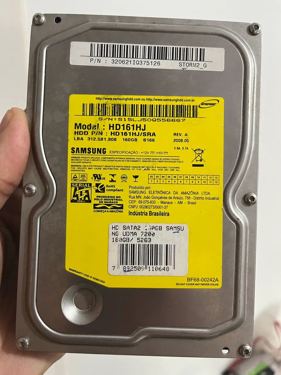 HD 160 GB - Com alerta - 3.5 Grande