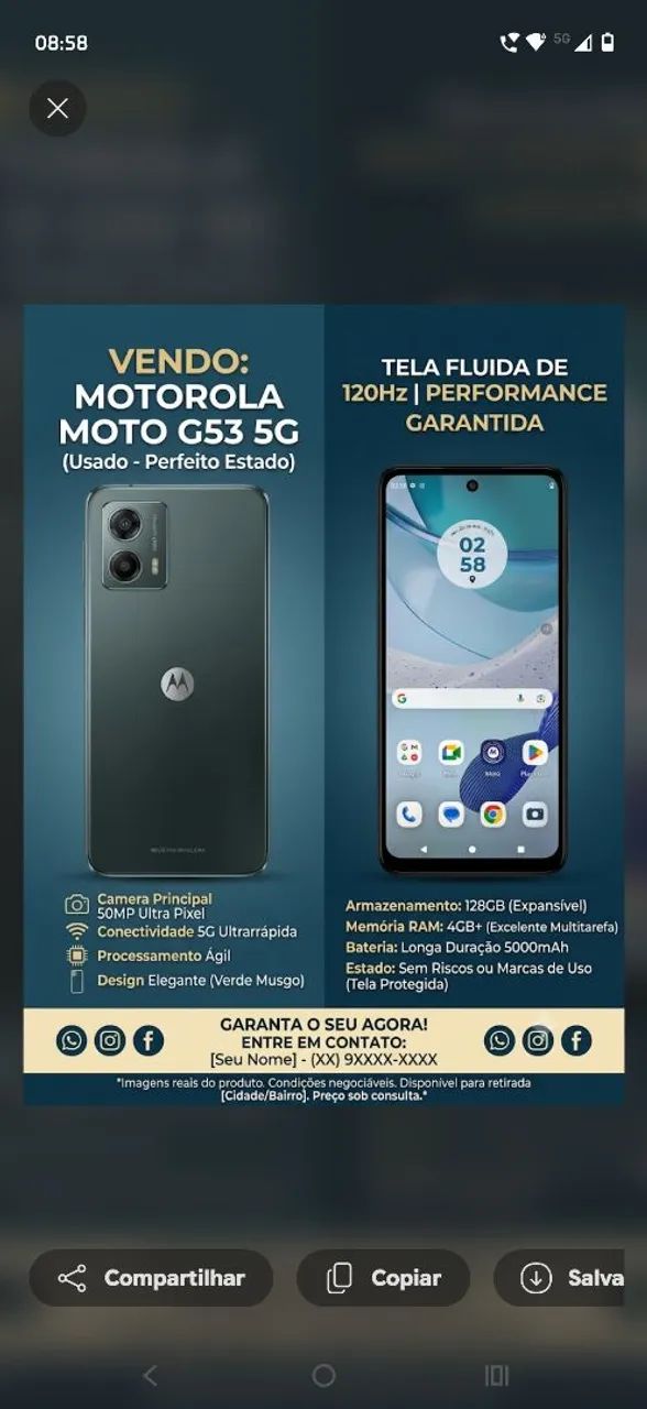 Celular motog53 funcionando perfeitamente  - Foto 3