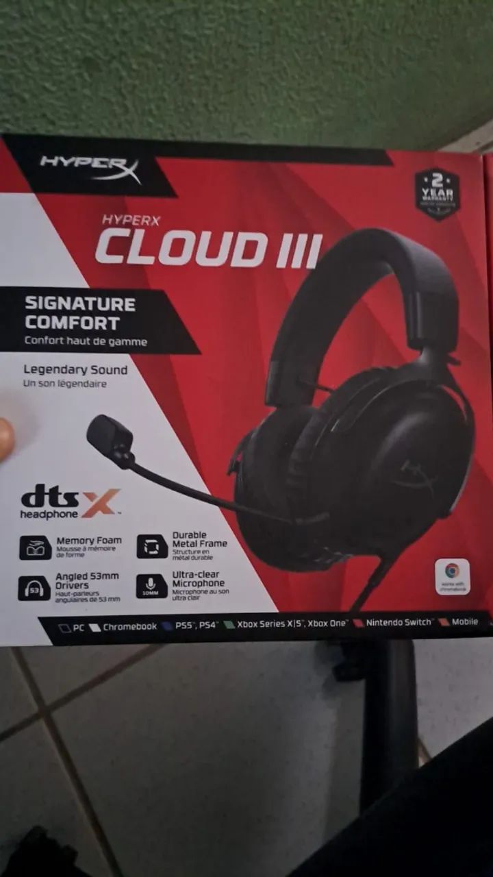 Headset Hyperx Cloud 3 Dts Preto ! ZERO - Foto 2
