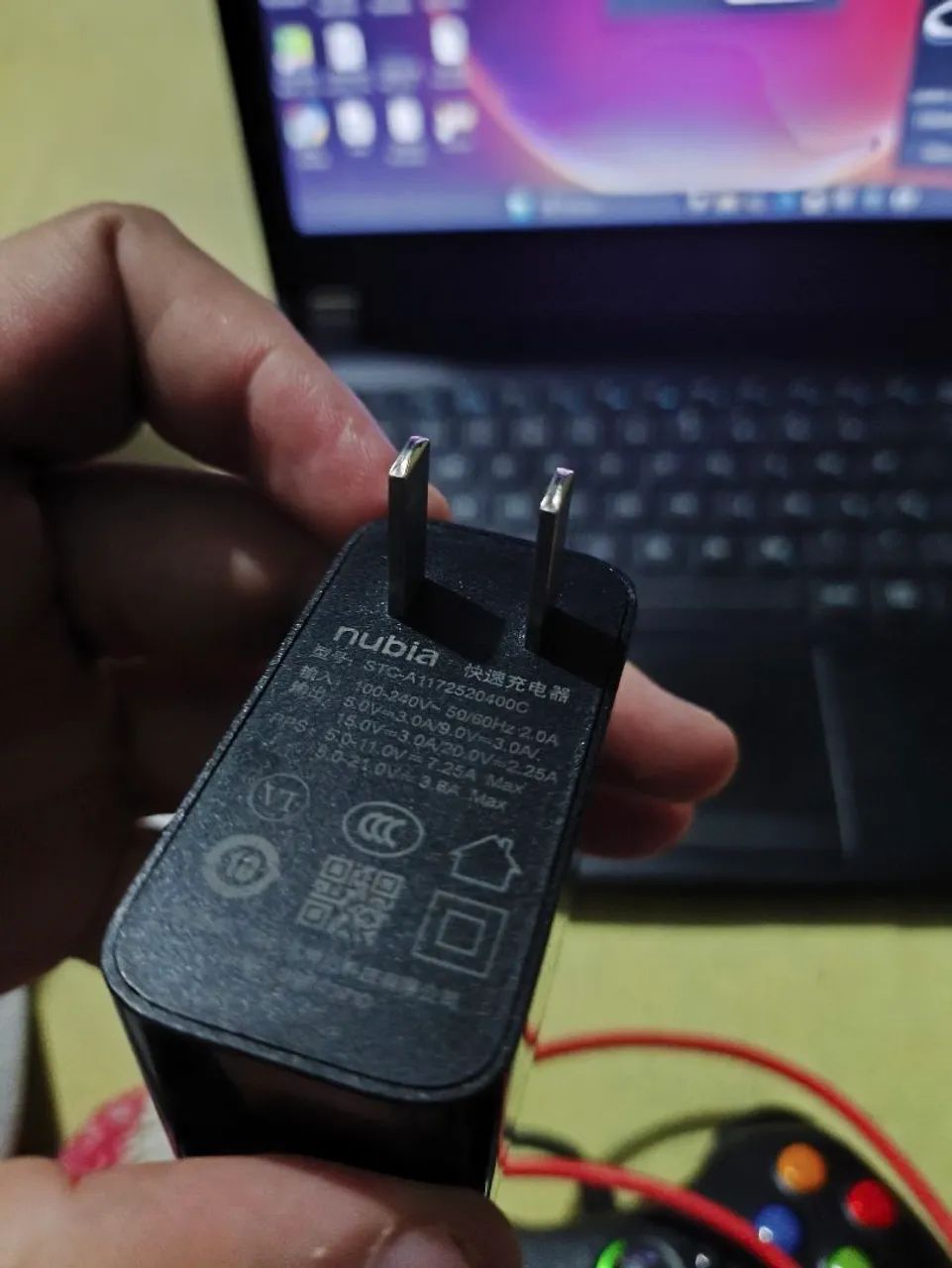 Carregador núbia 80w 