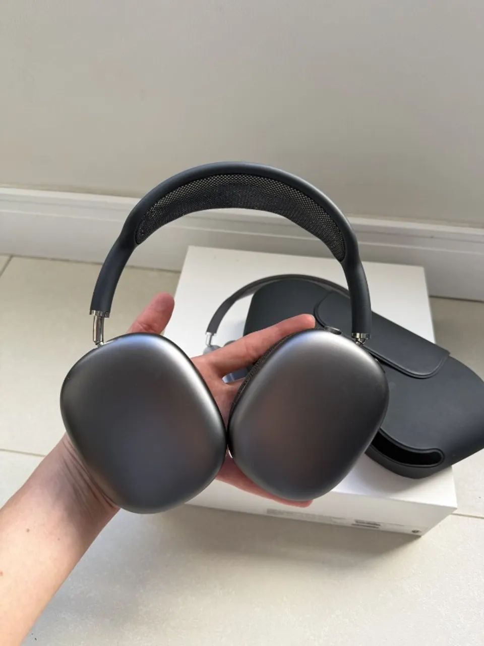 Apple AirPods Max Cinza-espacial Original Lightning com Caixa e