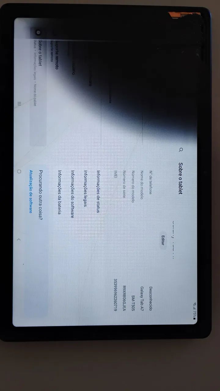 Samsung Tablet T505 4g 10 polegadas Tela Trincada - Foto 3