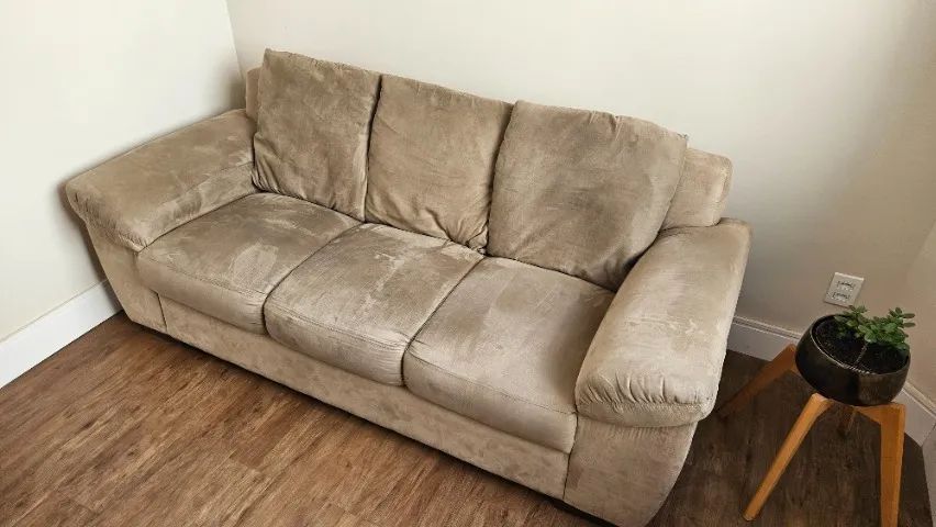 Beige Suede Sofa456503387467950082