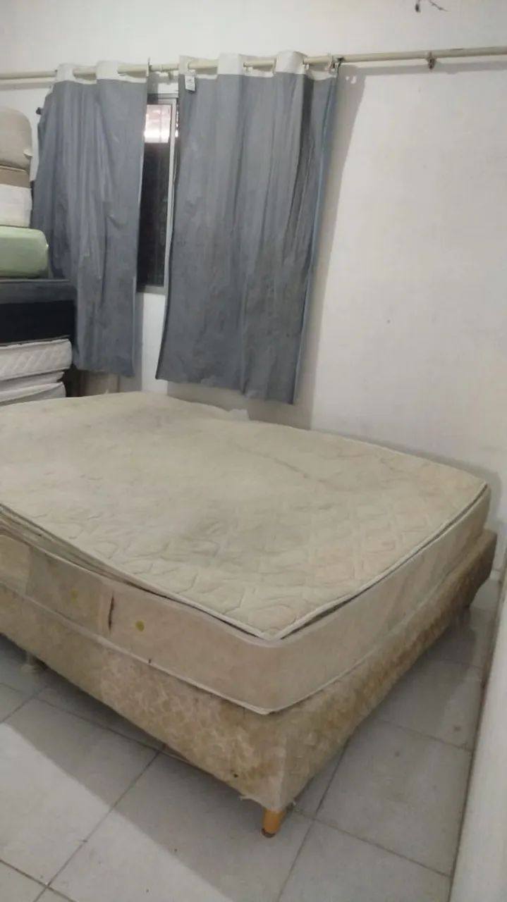 Cama casal Queen, base e colchão, entrega grátis - Foto 5