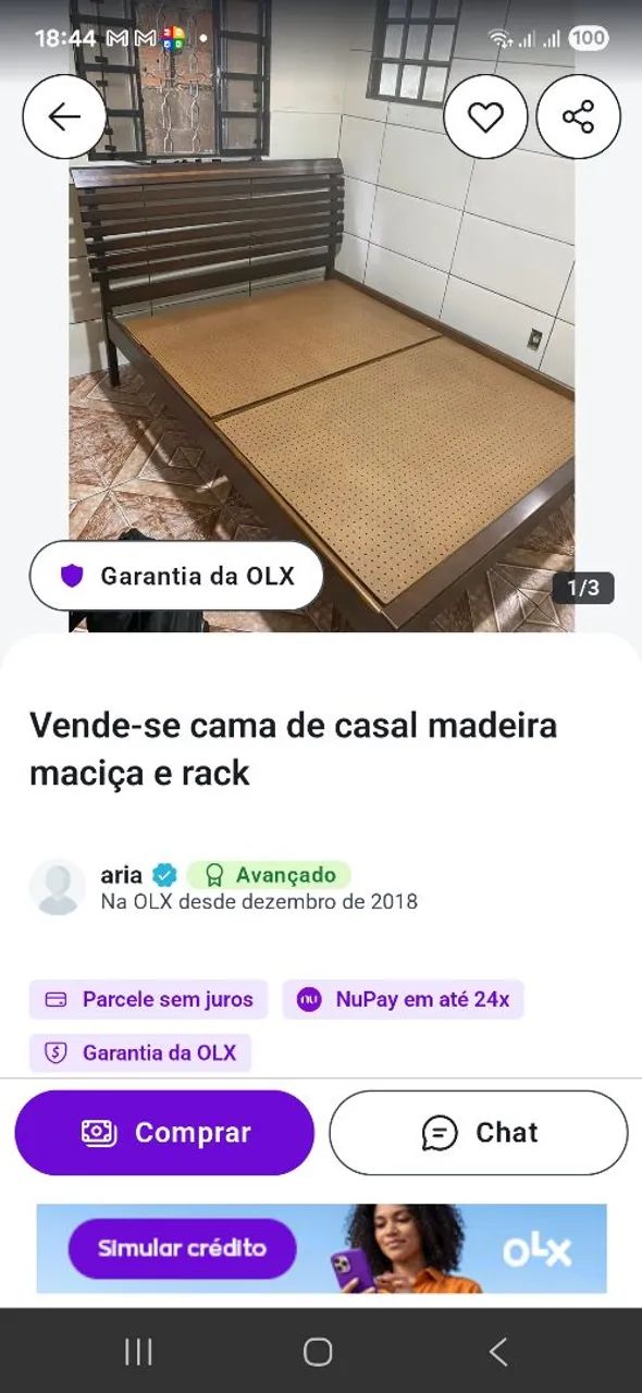 Cama usada casal