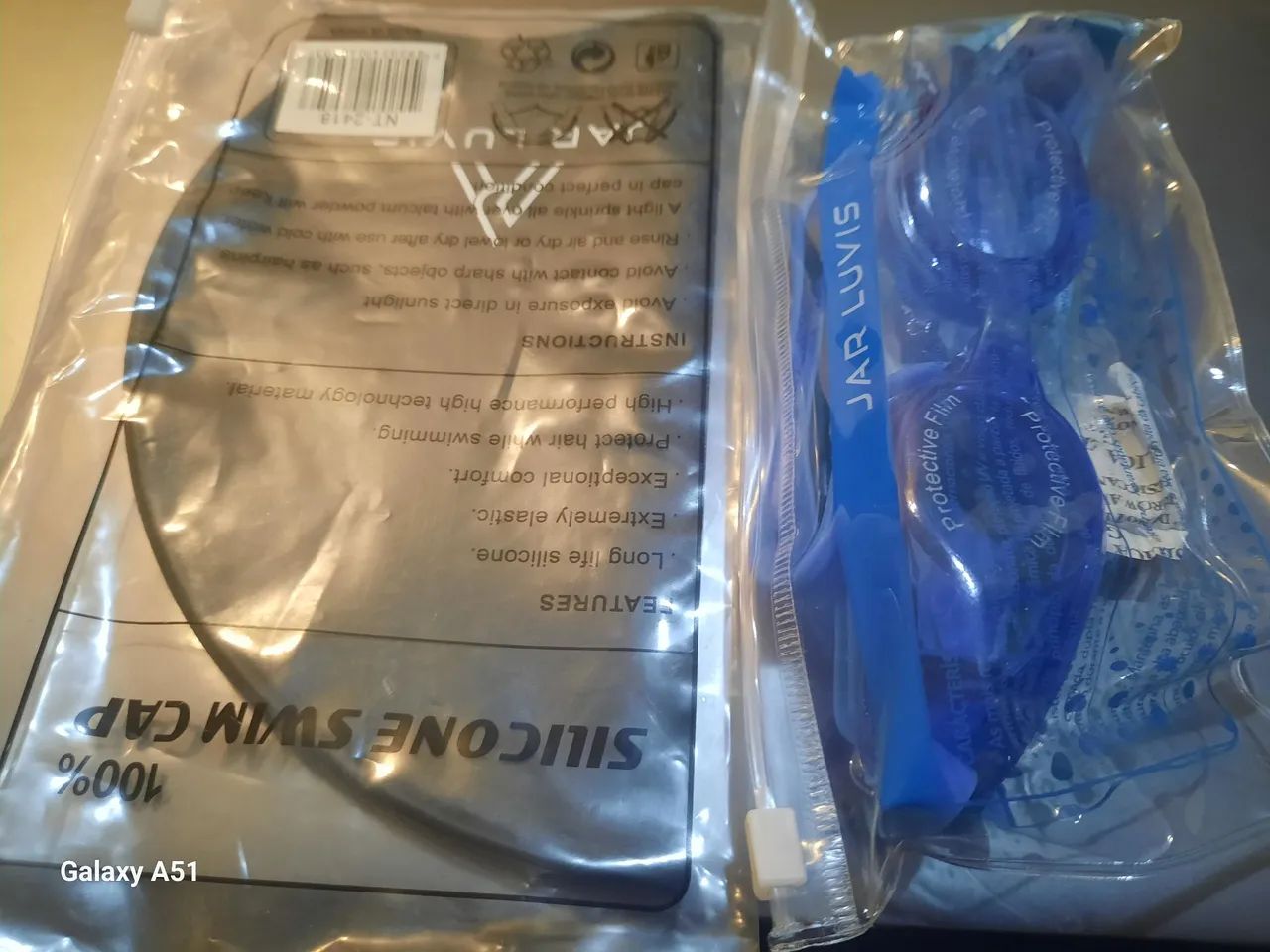 Conjunto de Touca e óculos de Natação 