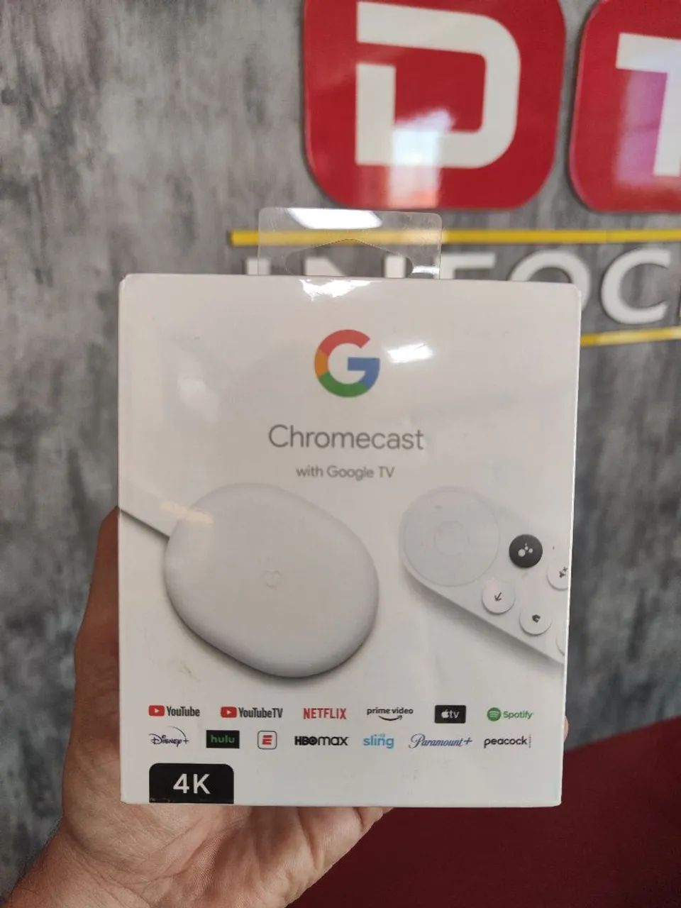 Chromecast Google Tv com controle 