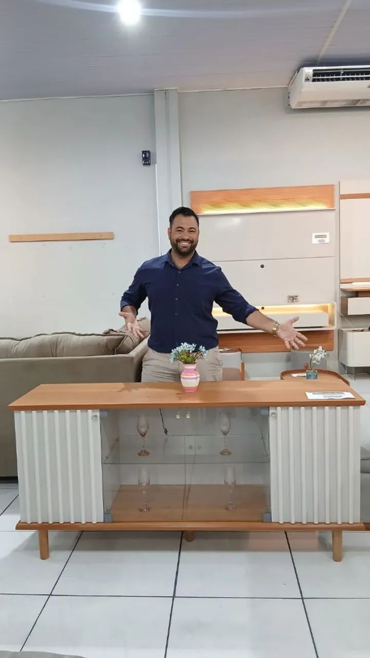 Balcão Buffet Com Cristaleira 