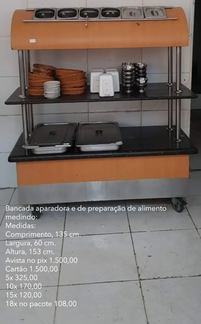 Bancada de preparação de alimento em granito