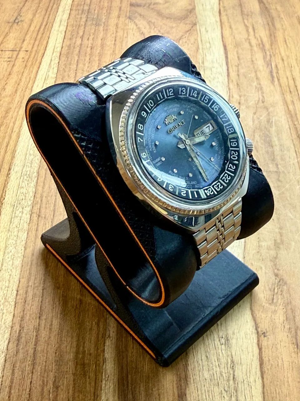 Relógio Orient World Time Blue Tiffany - 1970 - Foto 3