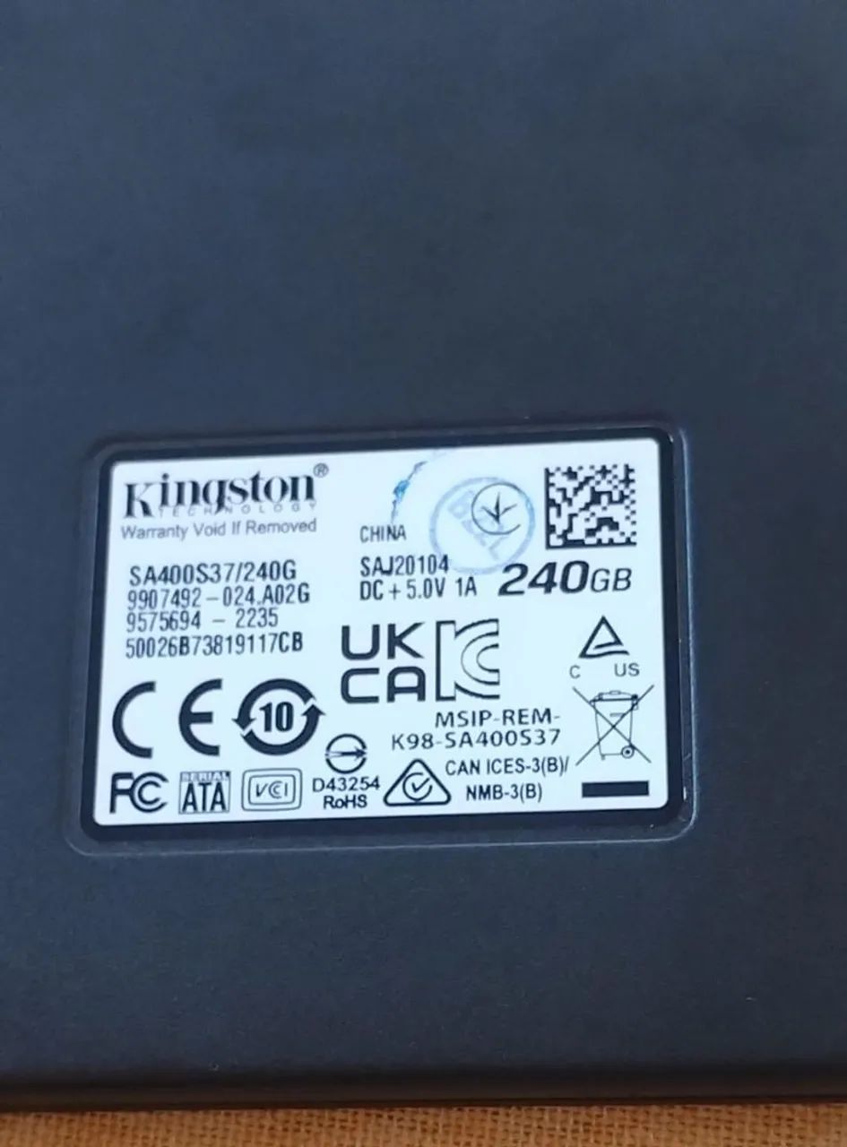 SSD de 240 Kingston r$ 150 - Foto 2