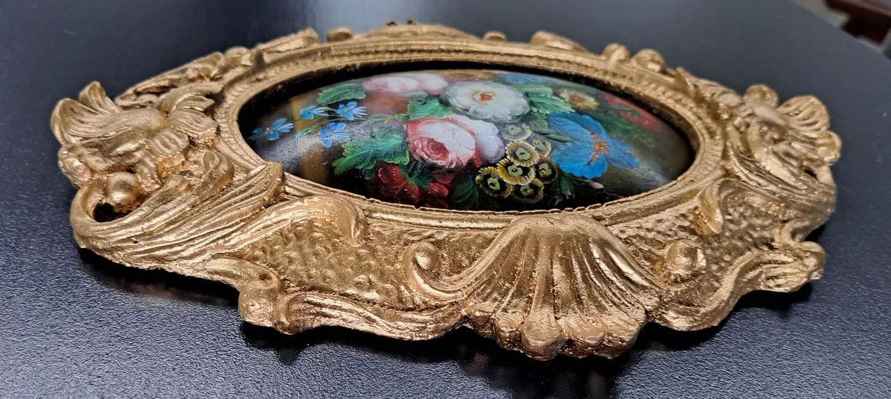 Quadros decorativos com flores, moldura dourada - Estilo vintage - Foto 6