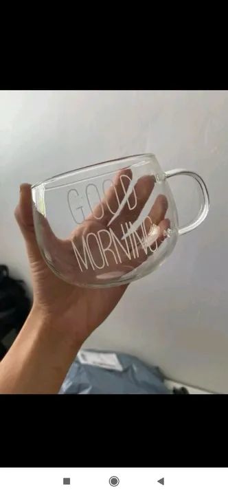 Xícara em vidro borossilicato 400ml - Foto 4
