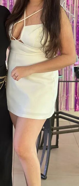Vestido branco short saia - Foto 2