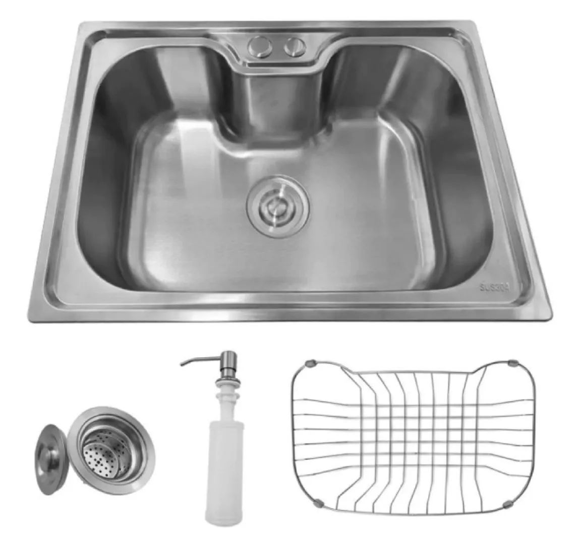 Pia de Cozinha em Aço Inox com Acessórios - Foto 2