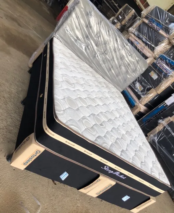 Cama box (Queen) colchão base brinde promoção