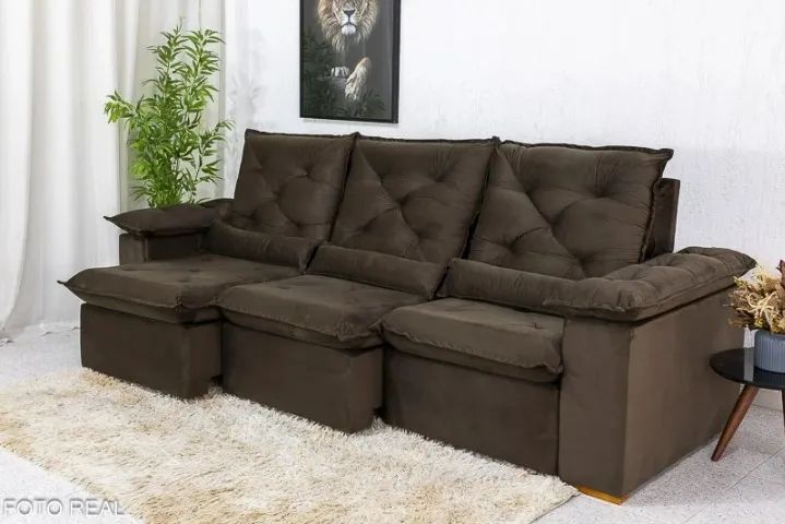 Pré Black Friday! Sofá Retrátil e Reclinável 413  - Tempo limitado.  - Foto 4