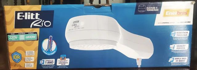Chuveiro Ducha Eletrônica E-litt Rio 6800w 220v Enerbras - Foto 4