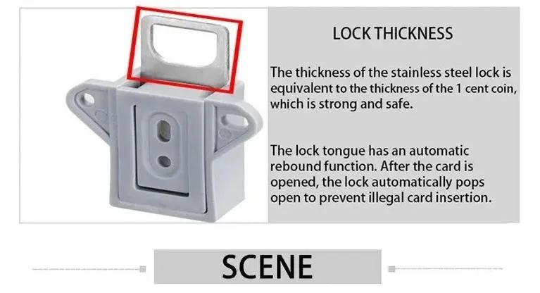 Trava invisível armário, para casa, academia,  sapatos, gaveta, bateria, COD-AM588  - Foto 5