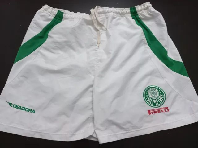 Antigo calção palmeiras pirelli diadora tamanho M 