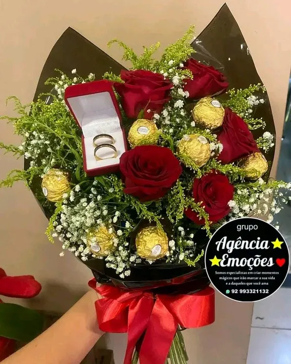 Buquê de rosas aceita casar comigo
