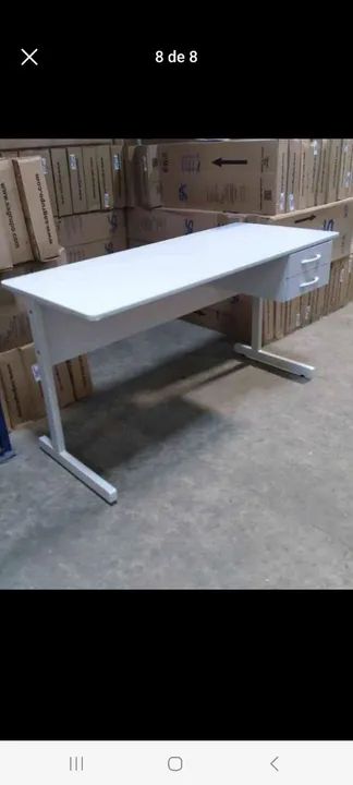 Mesa de escritório escrivaninha com 1,20 cm com 2 gavetas.( só novas  ) - Foto 3